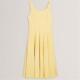 рокля,дамски,плетени,дрехи,ted,baker,ted,baker,panelled,scoop,neck,sleeveless,midi,dress,lt,yellow
