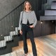 яке,дамски,якета,и,палта,ax,paris,and,white,houndstooth,double,breasted,cropped,jacket,black,white