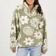 дамска,поларена,блуза,дамски,полари,brave,soul,womens,flower,print,high,neck,fleece,sweatshirt,sage,green,crm