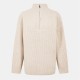 пуловер,дамски,плетени,дрехи,дамски,облекла,размер,jack,wills,high,neck,zip,knitted,jumper,stone