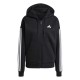 дамски,суичър,дамски,горнища,с,качулка,adidas,essentials,3,stripe,zip,track,hoodie,womens,black