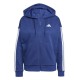 дамски,суичър,дамски,горнища,с,качулка,adidas,essentials,3,stripe,zip,track,hoodie,womens,blue,white