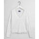 блуза,дамски,плетени,дрехи,gant,gant,v,neck,cotton,knitted,sweater,113,eggshell