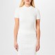 тениска,дамски,плетени,дрехи,дамски,топове,hugo,mock,neck,knit,t,shirt,natural
