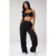 анцуг,fabletics,cozy,fleece,wide,leg,sweatpant,black