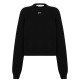 дамска,риза,с,дълъг,ръкав,off,white,women,s,stamp,cotton,long,sleeve,crew,sweatshirt,black,1001