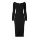 рокля,дамски,поли,и,рокли,дамски,плетени,дрехи,boss,flimt,knitted,midi,dress,black