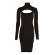 рокля,дамски,поли,и,рокли,calvin,klein,jeans,tight,long,sleeve,sweater,dress,ck,black