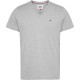 тениска,мъжки,тениски,tommy,jeans,original,v,neck,t,shirt,lt,grey,htr