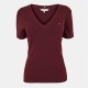 тениска,дамски,топове,tommy,hilfiger,v,neck,striped,t,shirt,deep,burgundy