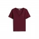 тениска,дамски,топове,tommy,hilfiger,v,neck,striped,t,shirt,deep,burgundy