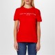 тениска,дамски,топове,tommy,hilfiger,women's,corp,logo,t,shirt,fierce,red