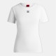 тениска,дамски,топове,hugo,women's,regular,fit,logo,t,shirt,white