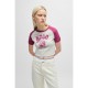 тениска,дамски,топове,hugo,b,cropped,t,shirt,medium,pink