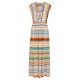 дамска,рокля,missoni,women,s,viscose,cap,sleeve,v,neck,maxi,dress,multicoloured