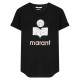 тениска,дамски,топове,marant,etoile,ts,koldi,metallic,logo,t,shirt,black,and,silve