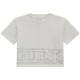 юношеска,тениска,детски,облекла,guess,short,sleeve,crop,t,shirt,juniors,white,g011
