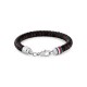 tommy,hilfiger,mens,braided,leather,bracelet,brown