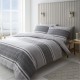 спално,бельо,и,комплекти,catherine,lansfield,banded,stripe,reversible,duvet,cover,set,charcoal,grey