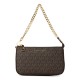 michael,michael,kors,women,s,jet,set,signature,chain,clutch,bag,brown