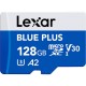 lexar,blue,plus,128gb,microsd,memory,card,blue