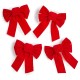коледни,опаковки,и,декорации,the,spirit,of,christmas,4pk,velvet,bow,54,red,one,size,red