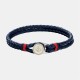 бижутерия,tommy,hilfiger,tommy,hilfiger,men’s,nautical,leather,bracelet,blue