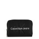 портмоне,всички,чанти,calvin,klein,jeans,sculpted,zip,around,purse,black