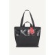dkny,women,s,tote,bag,black,pink