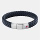 аксесоари,на,разпродажба,tommy,hilfiger,men's,round,braided,leather,bracelet,blue
