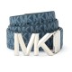 аксесоари,на,разпродажба,michael,michael,kors,logo,reversible,belt,navy,river,blue