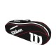wilson,advantage,iii,triple,racket,bag,black,red