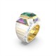 аксесоари,на,разпродажба,swarovski,chroma,cocktail,ring,green,gold,tone,plated,green,gold,tone
