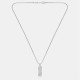 lacoste,mens,district,reversible,pendant,necklace,silver