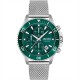 часовник,часовници,boss,gents,boss,admiral,stainless,steel,green,dial,mesh,strap,watch,silver,green