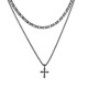 fabric,multi,layer,necklace,black