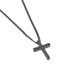 fabric,cross,necklace,gunmetal