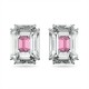 аксесоари,на,разпродажба,swarovski,chroma,stud,earrings,octagon,cut,pink,rhodium,plated,pink,rhodium