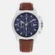 часовник,часовници,tommy,hilfiger,tommy,hilfiger,mens,brown,leather,strap,watch,blue,silver