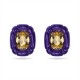 аксесоари,на,разпродажба,swarovski,dulcis,clip,earrings,cushion,cut,purple,purple,yellow
