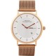часовник,часовници,аксесоари,на,разпродажба,french,connection,connection,ikon,silver,round,analog,watch,with,rose,gold,strap,for,men,silver