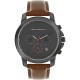 часовник,часовници,аксесоари,на,разпродажба,french,connection,connection,czar,gun,round,analog,watch,with,brown,strap,for,men,grey