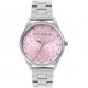 часовник,часовници,аксесоари,на,разпродажба,french,connection,connection,cleo,pink,round,analog,watch,with,steel,metal,strap,for,women,silver