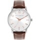 часовник,часовници,аксесоари,на,разпродажба,french,connection,french,connection,silver,case,round,shape,brown,strap,quartz,watch,white