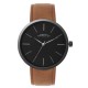 часовник,часовници,аксесоари,на,разпродажба,french,connection,french,connection,black,case,round,shape,brown,strap,quartz,watch,black