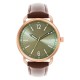 часовник,часовници,аксесоари,на,разпродажба,fcuk,fcuk,rose,case,round,shape,brown,strap,quartz,watch,green