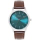 часовник,часовници,аксесоари,на,разпродажба,fcuk,fcuk,silver,case,round,shape,black,strap,quartz,watch,teal,blue