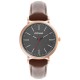 часовник,часовници,аксесоари,на,разпродажба,fcuk,fcuk,rose,case,round,shape,brown,strap,quartz,watch,green