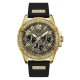 guess,gents,gold,watch,with,black,strap,black,gold