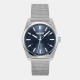 hugo,gents,hugo,ark,black,leather,strap,watch,silver